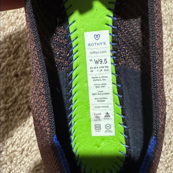 Rothy's Black and Brown Bow Flats - Picture 5 of 7